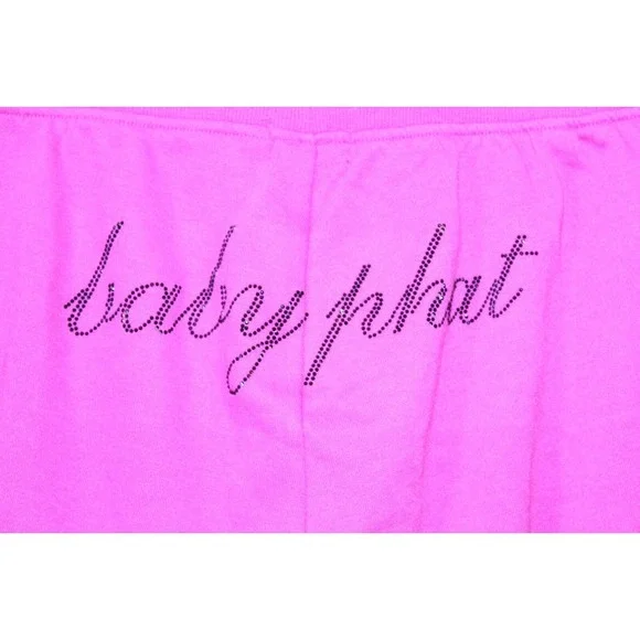NWT Baby Phat Y2K Bling Logo Sweatpants Rhinestone Pink Plus Size 2X H14232 - Picture 9 of 13